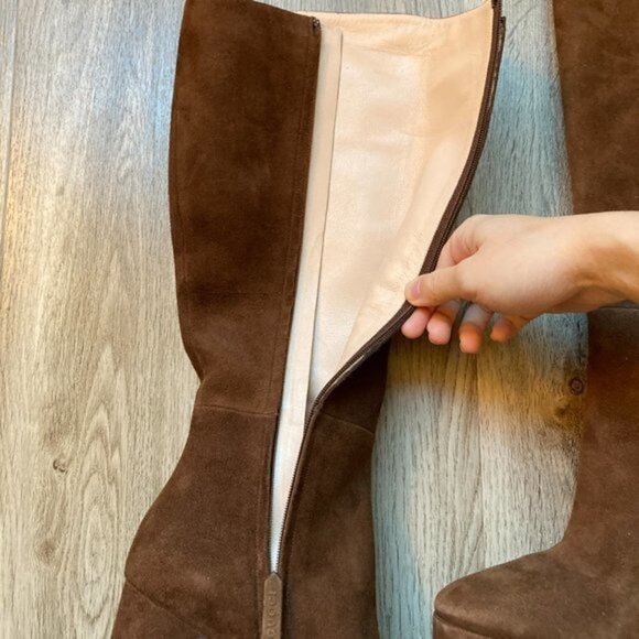 Gucci Madame Suede Leather Platform Knee High Boot EU Size 36 NWT - Picture 6 of 16